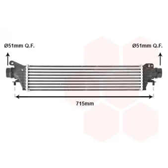 Intercooler, échangeur VAN WEZEL 37014705