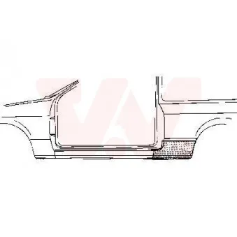 VAN WEZEL 3727142 - Panneau latéral arrière droit