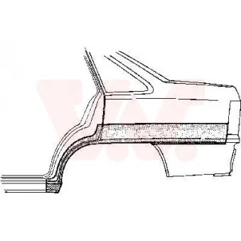 Panneau latéral arrière gauche VAN WEZEL 3732147