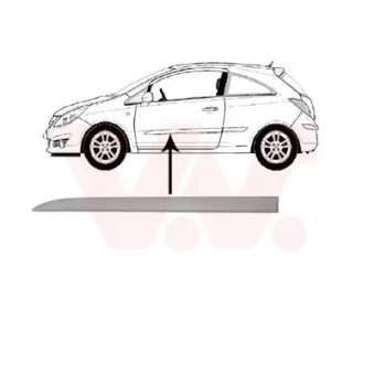 VAN WEZEL 3750407 - Baguette et bande protectrice, porte avant gauche