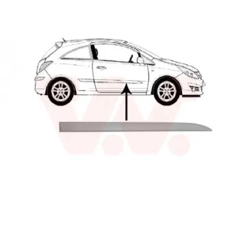 VAN WEZEL 3750408 - Baguette et bande protectrice, porte avant droit