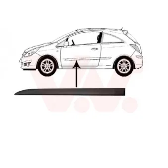 VAN WEZEL 3750427 - Baguette et bande protectrice, porte avant gauche
