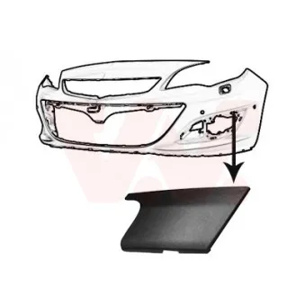 VAN WEZEL 3753491 - Enjoliveur, pare-chocs avant gauche