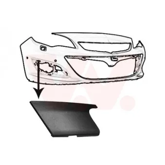 VAN WEZEL 3753492 - Enjoliveur, pare-chocs avant droit