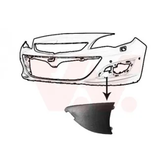 VAN WEZEL 3753493 - Enjoliveur, pare-chocs avant gauche