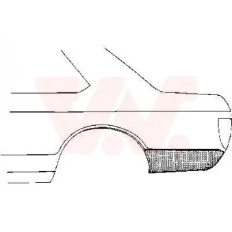 Panneau latéral arrière droit VAN WEZEL 3755.34