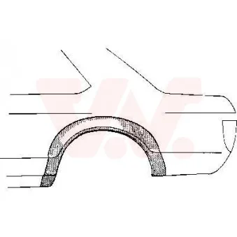 Panneau latéral arrière droit VAN WEZEL 3755.46