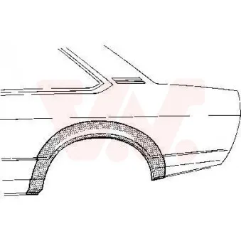 Panneau latéral arrière gauche VAN WEZEL 3757147