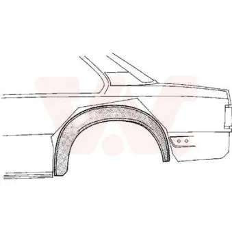 Panneau latéral arrière gauche VAN WEZEL 3766345