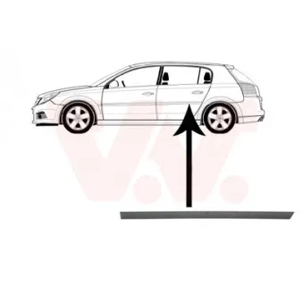 VAN WEZEL 3768425 - Baguette et bande protectrice, porte arrière gauche