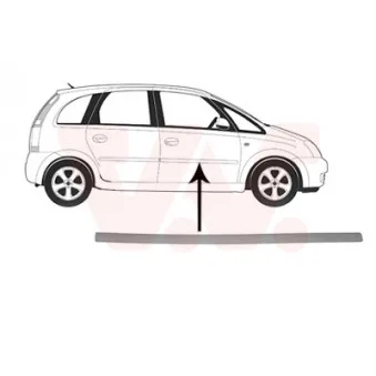 Baguette et bande protectrice, porte avant droit VAN WEZEL [3781424]