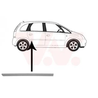 Baguette et bande protectrice, porte arrière droit VAN WEZEL [3781426]