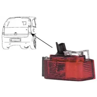 Catadioptre VAN WEZEL OEM 1222606