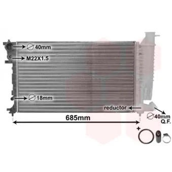 VAN WEZEL 40002140 - Radiateur, refroidissement du moteur