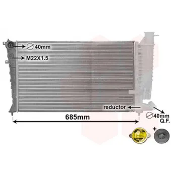 VAN WEZEL 40002142 - Radiateur, refroidissement du moteur