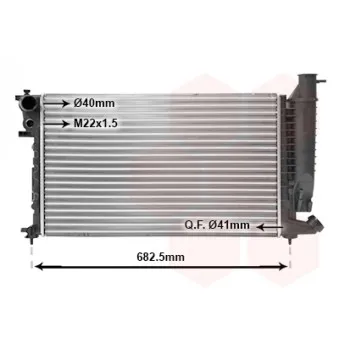 Radiateur, refroidissement du moteur VAN WEZEL OEM 1301S1