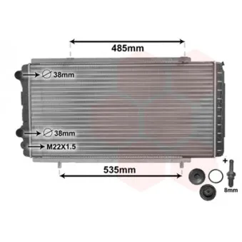 Radiateur, refroidissement du moteur VAN WEZEL 40002150