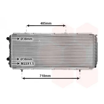Radiateur, refroidissement du moteur VAN WEZEL OEM 71735360