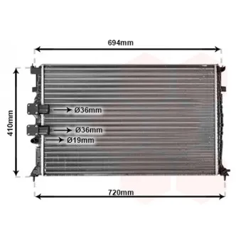 Radiateur, refroidissement du moteur VAN WEZEL OEM 1330H9