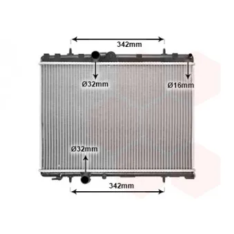 Radiateur, refroidissement du moteur VAN WEZEL 40002265 pour CITROEN C5 1.6 HDI - 109cv