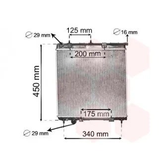 Radiateur, refroidissement du moteur VAN WEZEL 40002288 pour CITROEN C3 1.2 PureTech 82 - 83cv