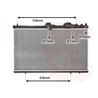 Radiateur, refroidissement du moteur VAN WEZEL 40002296 pour CITROEN C5 2.7 HDI - 204cv