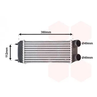 Intercooler, échangeur VAN WEZEL OEM 0384H1