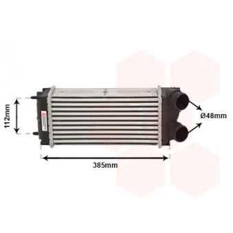 Intercooler, échangeur VAN WEZEL OEM 0384H5