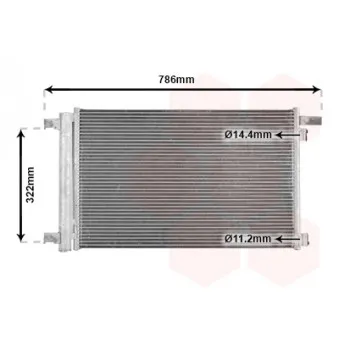 Condenseur, climatisation VAN WEZEL OEM 6455HW
