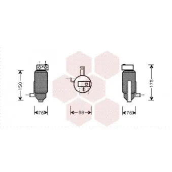 Filtre déshydratant, climatisation VAN WEZEL OEM 6455V6