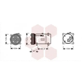 VAN WEZEL 4000K066 - Compresseur, climatisation