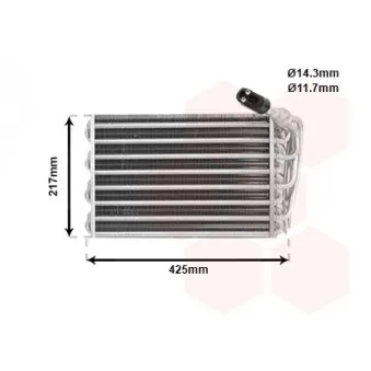 Évaporateur climatisation VAN WEZEL 4000V010