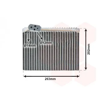 Évaporateur climatisation VAN WEZEL 4000V062