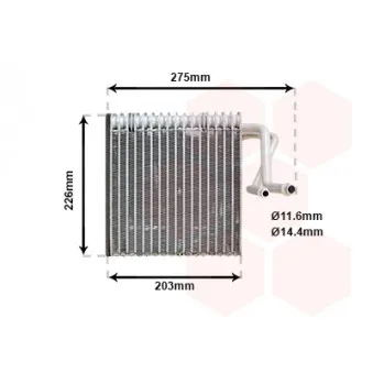 Évaporateur climatisation VAN WEZEL 4000V287