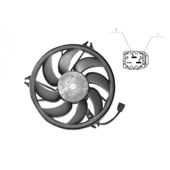 Ventilateur, refroidissement du moteur VAN WEZEL 4028747 pour PEUGEOT 206 1.4 LPG - 75cv