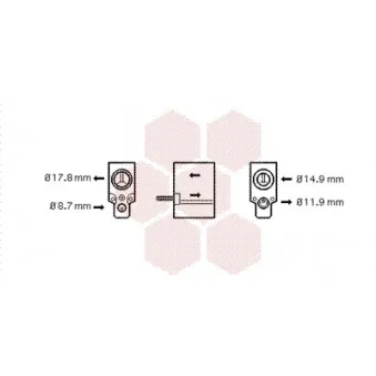 Détendeur, climatisation VAN WEZEL OEM 7701046080