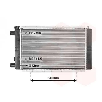 VAN WEZEL 43002022 - Radiateur, refroidissement du moteur