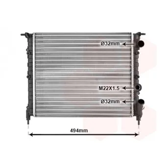 Radiateur, refroidissement du moteur VAN WEZEL OEM 728-0031