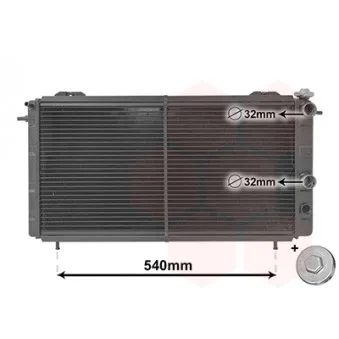 Radiateur, refroidissement du moteur VAN WEZEL 43002052