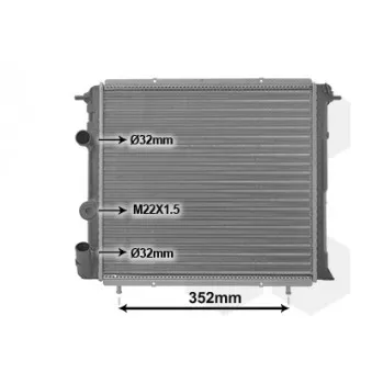 Radiateur, refroidissement du moteur VAN WEZEL OEM 7701395093