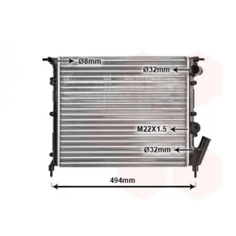 VAN WEZEL 43002132 - Radiateur, refroidissement du moteur