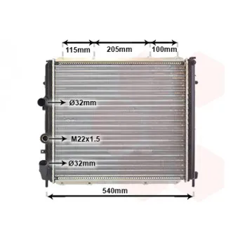 VAN WEZEL 43002174 - Radiateur, refroidissement du moteur