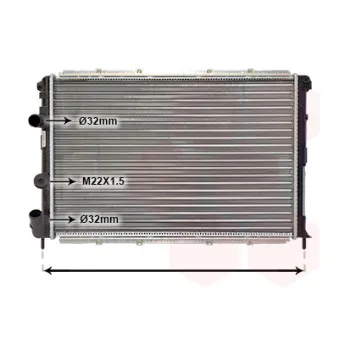 Radiateur, refroidissement du moteur VAN WEZEL 43002199 pour RENAULT SCENIC 1.9 D - 64cv