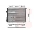 Radiateur, refroidissement du moteur VAN WEZEL [43002258]