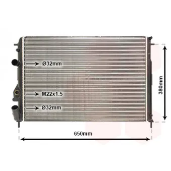 Radiateur, refroidissement du moteur VAN WEZEL 43002266 pour RENAULT SCENIC 1.9 DCI RX4 - 101cv