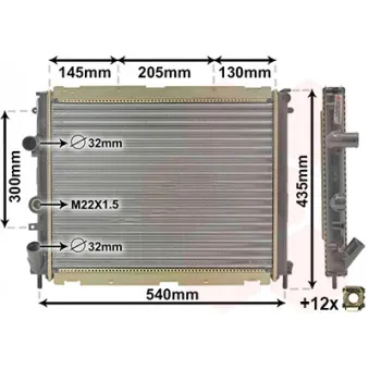 VAN WEZEL 43002267 - Radiateur, refroidissement du moteur