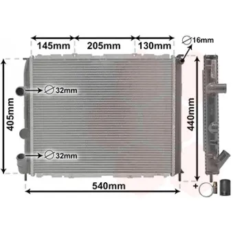 VAN WEZEL 43002268 - Radiateur, refroidissement du moteur