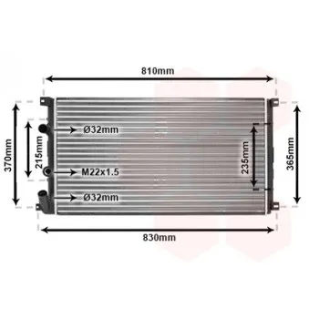 Radiateur, refroidissement du moteur VAN WEZEL OEM 09111216