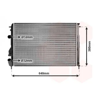 Radiateur, refroidissement du moteur VAN WEZEL OEM 8200189288