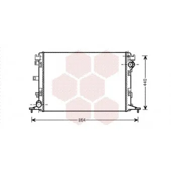 Radiateur, refroidissement du moteur VAN WEZEL OEM 214100007R